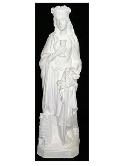 Escultura Santa Barbara em Gesso Cru para Pintar