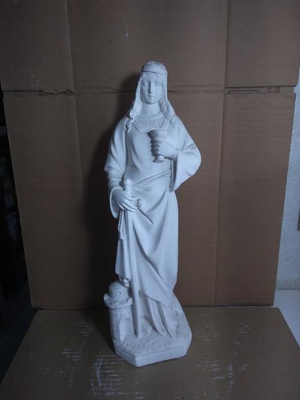 Escultura Santa Barbara Imagem em Gesso Cru para Pintar