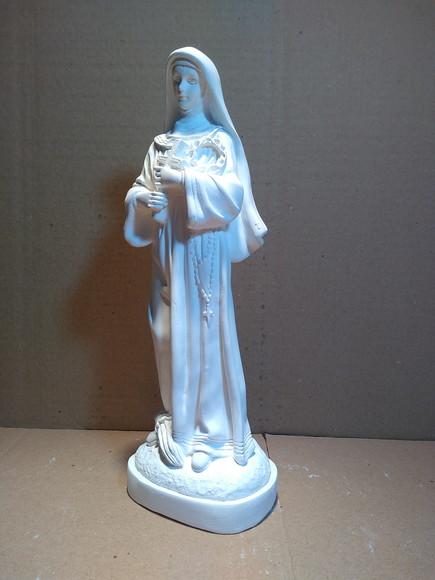 Escultura Santa Rita Imagem Santa Rita de Cassia em Cru