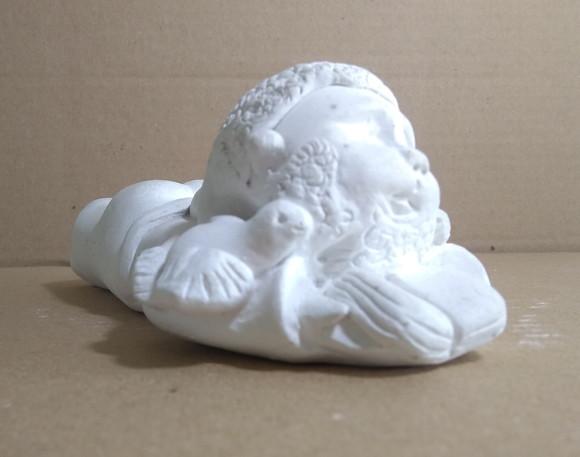 Escultura São Francisco Beijinho Imagem em Gesso para Pintar
