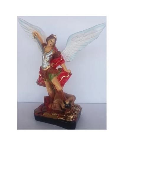 Escultura São Miguel Arcanjo Imagem São Miguel Anjo 36 cm