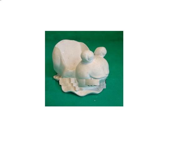 Escultura Sapo Porta Celular para Pintar em Gesso Cru