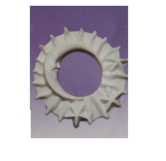 Escultura Sol Lua e Estrela Pequeno de Parede para Pintar
