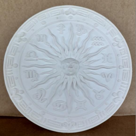 Escultura Sol do Signo de Parede Imagem para Pintar em Gesso