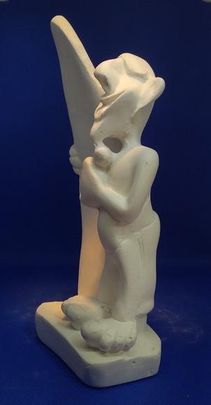 Escultura Surfista Imagem Menino com Prancha de Surfe Gesso