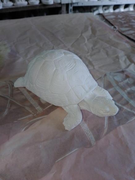 Escultura Tartaruga Imagem em Gesso Cru para Pintar