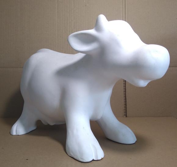 Escultura Vaca Mimosa em Gesso Cru para Pintar Como Desejar