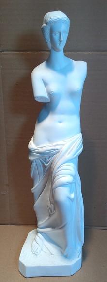 Escultura Vênus de Milo Imagem na os de Milos em Gesso Cru