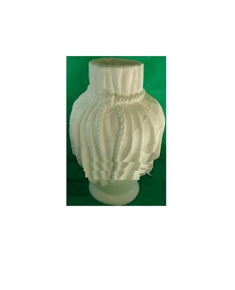 Escultura Vaso Toalha com Corda em Gesso Cru para Pintar