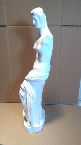 Escultura Vênus de Milo Imagem na os de Milos em Gesso Cru