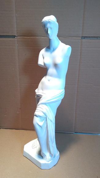 Escultura Vênus de Milo Imagem na os de Milos em Gesso Cru