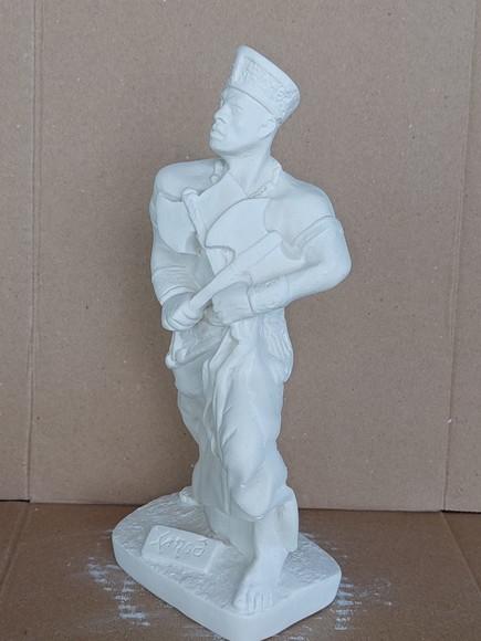 Escultura Xango Orixá do Candomblé em Gesso para Pintar