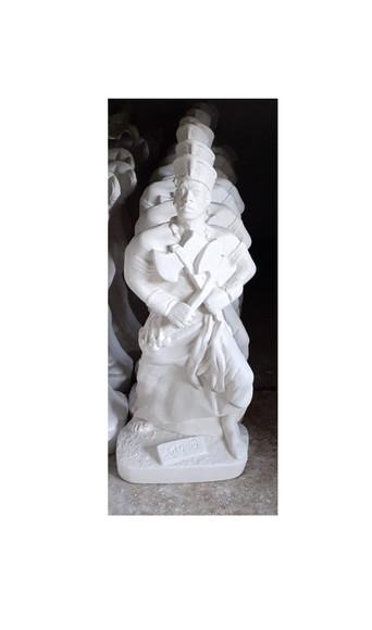 Escultura Xango Orixá do Candomblé em Gesso para Pintar