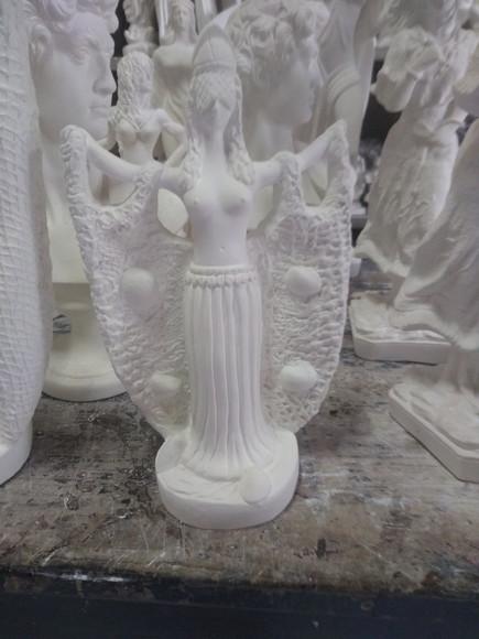Escultura Yemanja Imagem Iemanjá dos Orixás em Gesso Cru