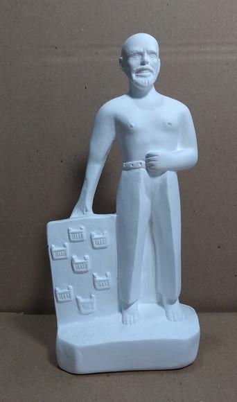 Exu 7 Porteiras Imagem Sete Porteira em Gesso Cru