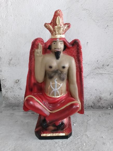Exu Belzebu Imagem Belzebu Bafomé Baphomet Grande 60cm