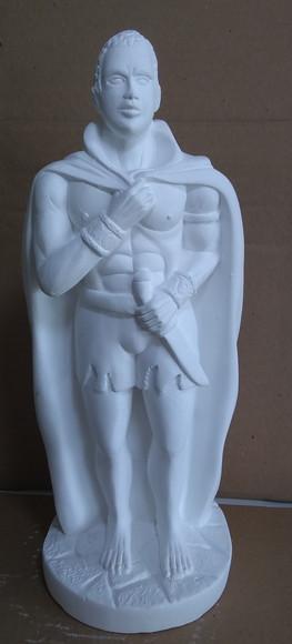 Exu Imagem Exu sem Nome para Batismo em Gesso Cru