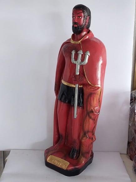 Exu Meia Noite Imagem Exu Meia Noite Vermelho Grande C/40cm