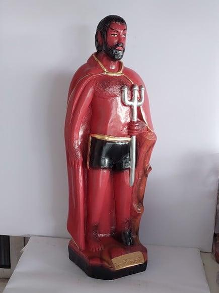 Exu Meia Noite Imagem Exu Meia Noite Vermelho Grande C/40cm