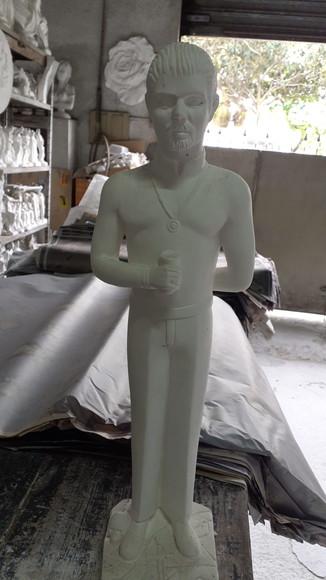 Exu Tiriri Imagem Tiriri das Encruzilhada em Gesso Cru 50cm