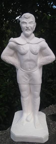 Exu Veludo Imagem Exu Veludo em Gesso Cru