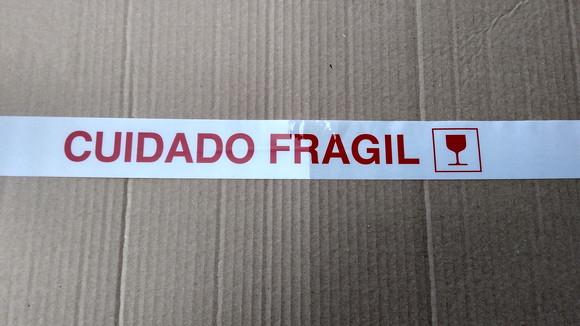 Fita Adesiva Cuidado Frágil rolo grande c/Mais De 300 Metros