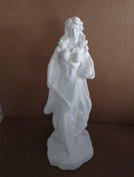 Freya Imagem Fréia Deusa Nórdica Fertilidade Amor Gesso Cru