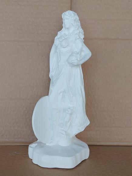 Freya Imagem Fréia Deusa Nórdica Fertilidade Amor Gesso Cru