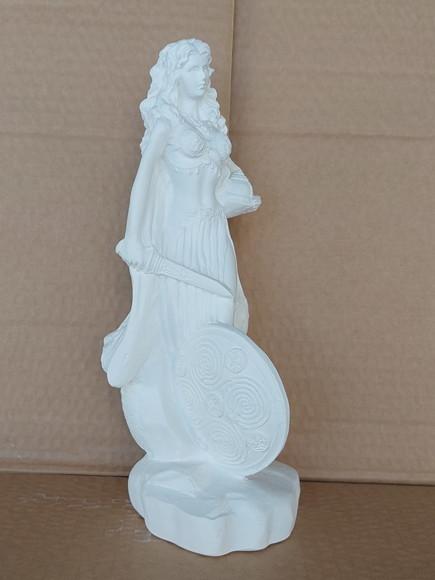 Freya Imagem Fréia Deusa Nórdica Fertilidade Amor Gesso Cru