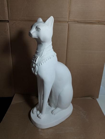 Gato Horus Imagem Gato Egípcio Horus Escultura em Gesso Cru
