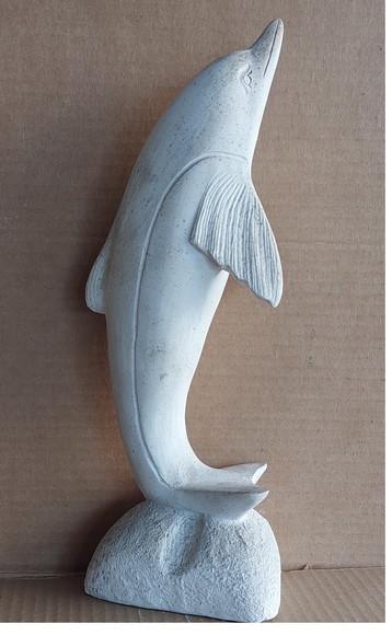 Golfinho Imagem Golfinho do Mar Escultura em Gesso Cru