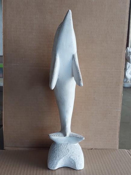 Golfinho Imagem Golfinho do Mar Escultura em Gesso Cru