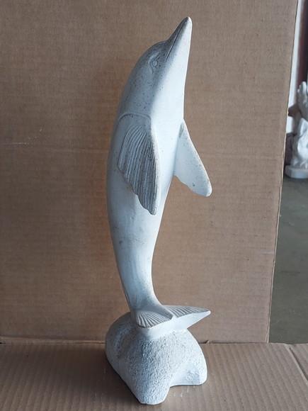 Golfinho Imagem Golfinho do Mar Escultura em Gesso Cru