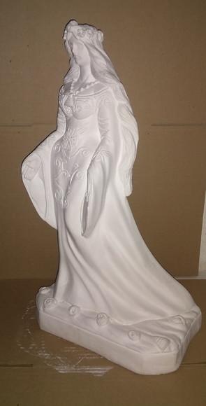 Iemanjá Imagem Yemanja em Gesso Cru Grande 43cm