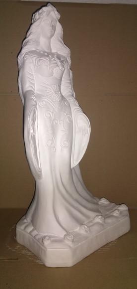 Iemanjá Imagem Yemanja em Gesso Cru Grande 43cm