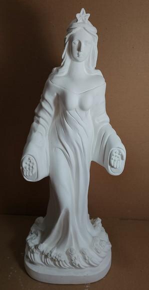 Iemanjá Imagem Yemanja Escultura em Gesso Cru