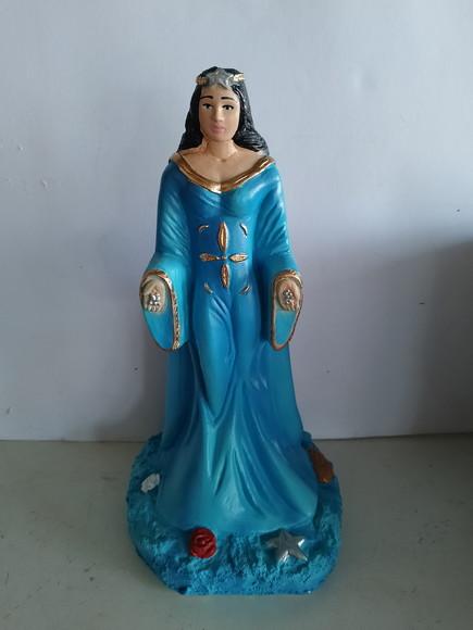 Iemanjá Imagem Yemanja Rainha do Mar com 32cm