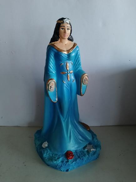 Iemanjá Imagem Yemanja Rainha do Mar com 32cm