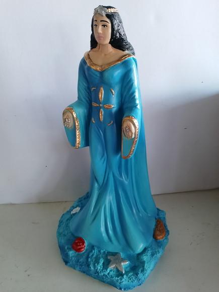 Iemanjá Imagem Yemanja Rainha do Mar com 32cm