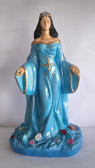 Iemanjá Imagem Yemanjá Rainha do Mar Grande c/ 45cm