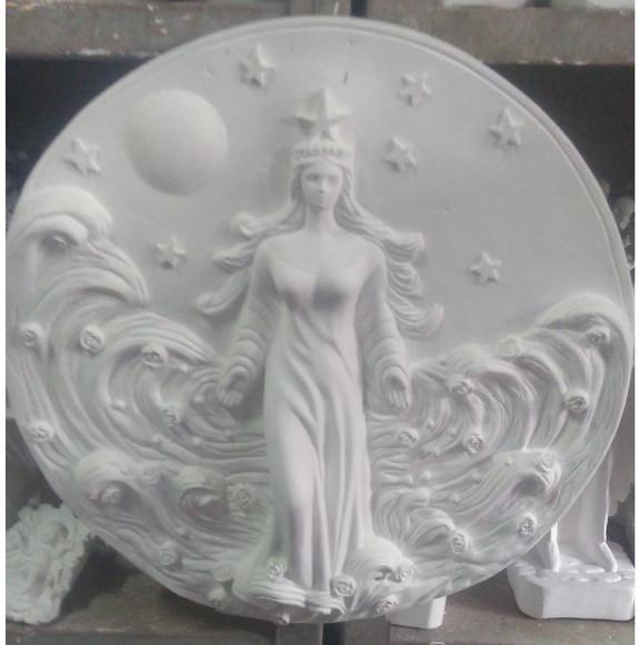Iemanjá Mandala Yemanjá Imagem Placa de Parede