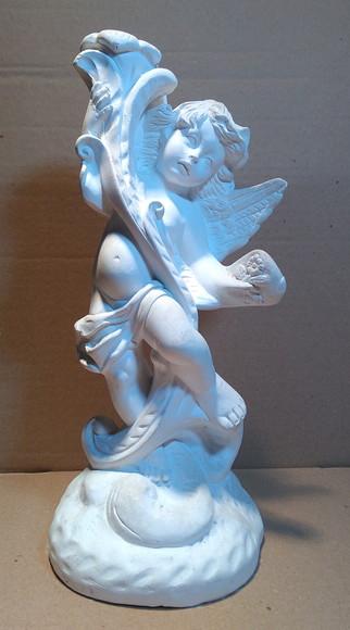Imagem Anjo Itália Escultura Anjo em Gesso Cru para Pintar