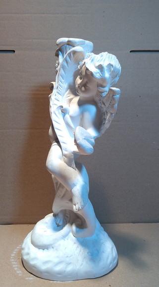 Imagem Anjo Itália Escultura Anjo em Gesso Cru para Pintar