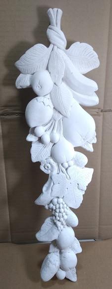 Imagem Aplique de Frutas de Parede Escultura em Gesso Cru