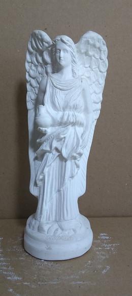 Imagem Anjo Rafael Escultura em Gesso Cru para Pintar