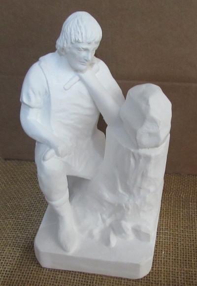 Imagem Aprendiz Maçonaria em Gesso Cru para Pintar