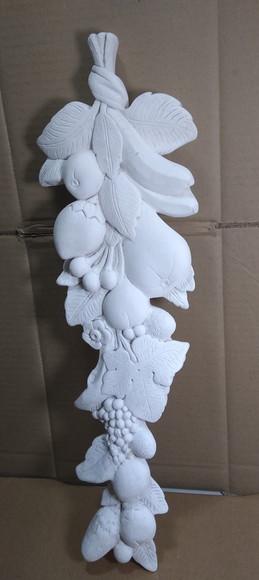 Imagem Aplique de Frutas de Parede Escultura em Gesso Cru