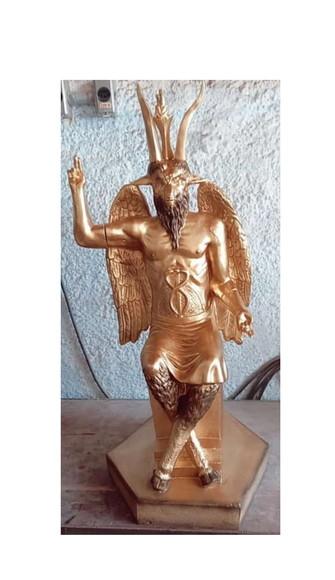Imagem Bafomé Baphomet Escultura Exu Belzebu