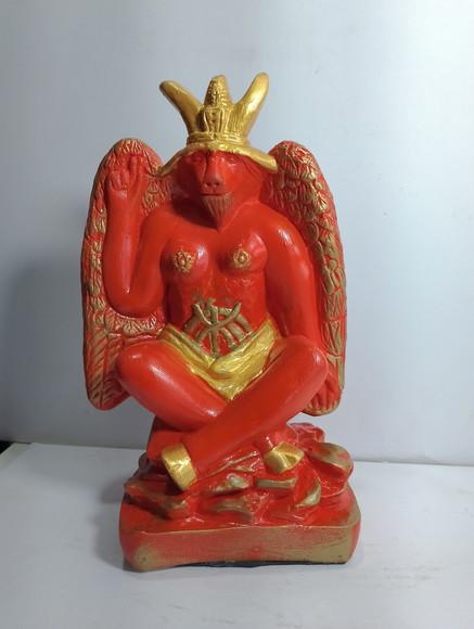 Imagem Bafomé Escultura Baphomet Estatua Exu Belzebu