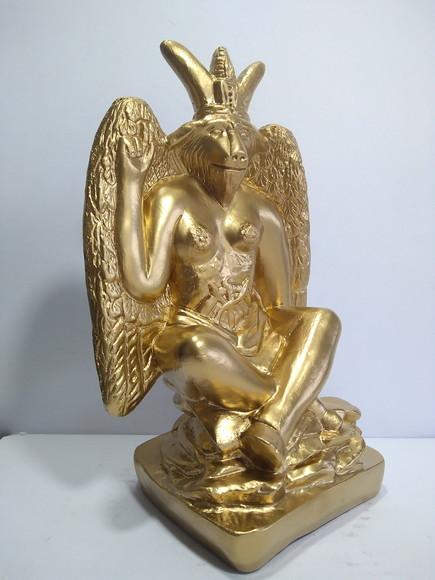 Imagem Bafomé Escultura Baphomet Estatua Exu Belzebu